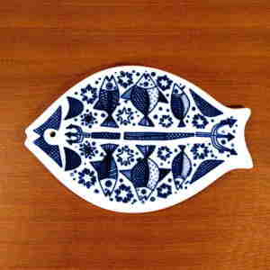 fish motif trivet or wall hanging by porsgrund of norway